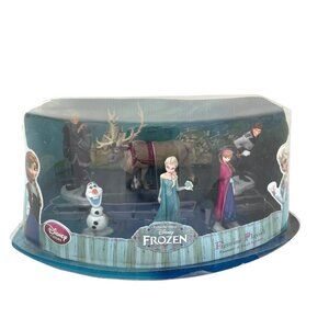 Disney Store Frozen Elsa Anna Olaf Sven Kristoff Hans Figurine Play Set